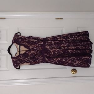 Purple Lace Dress w/ Belt